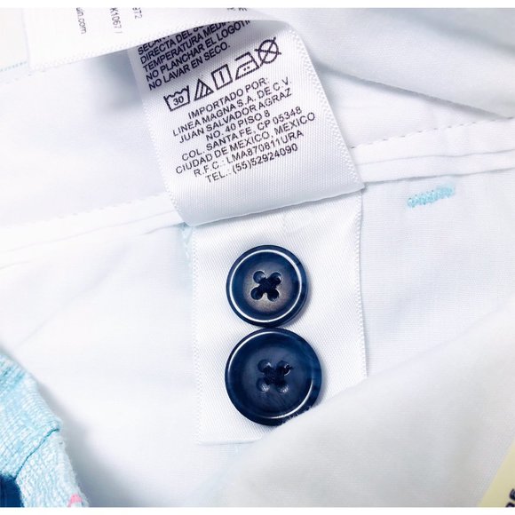 SOLD Original Penguin Mens Blue Slim Geo Print Hybrid Shorts Sz 38 NWT - Picture 10 of 12